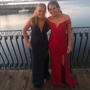 Red Prom dress, sizes 4-6